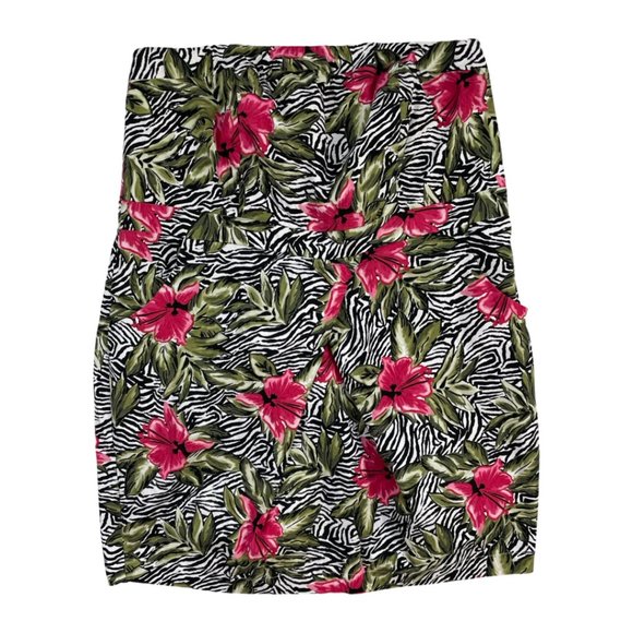 TORRID Strapless Dress Plus Size 22 Zebra & Tropical Print Cotton Spandex Summer - Picture 4 of 5